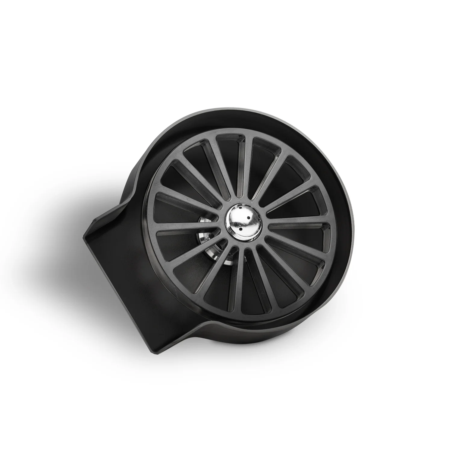 Espresso Parts 4" Round Sink Rinser With Wobble Plate - Black - Image 7