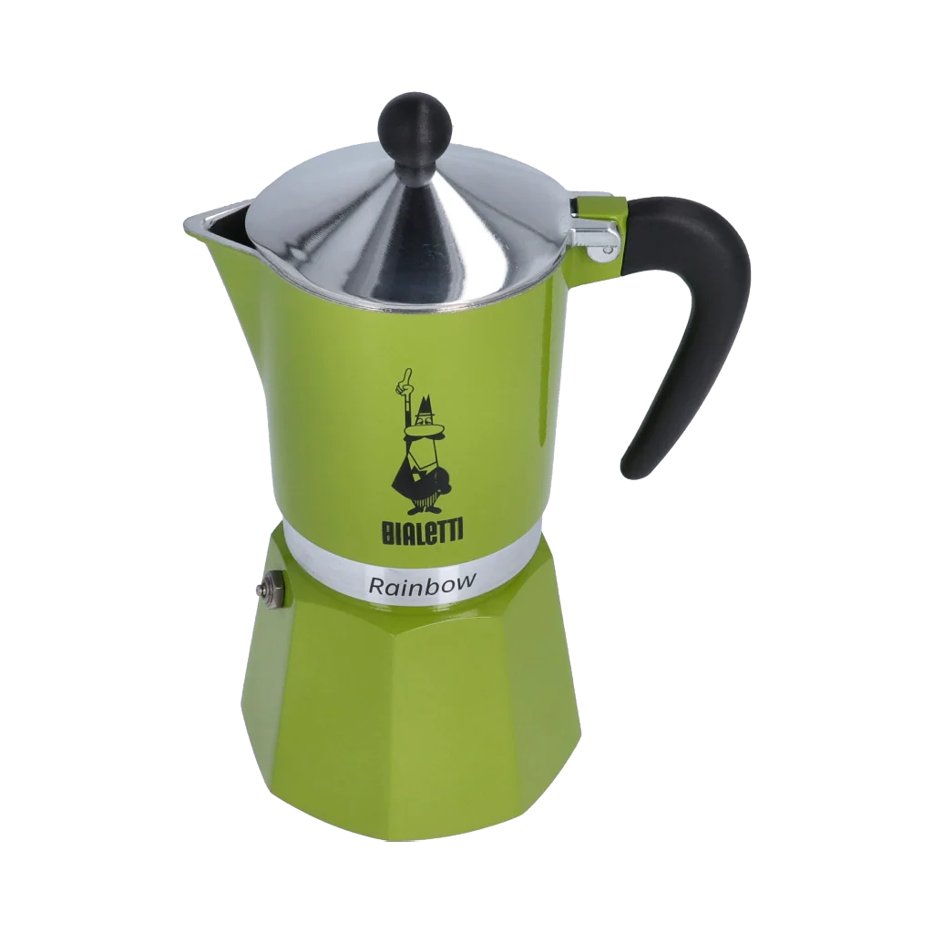 Bialetti Moka Rainbow Stovetop Espresso Maker - 3 cup (150ml) / Green - Image 2